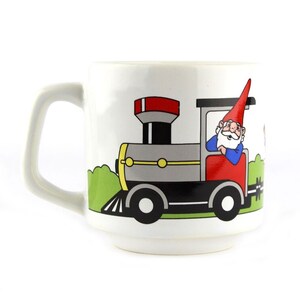 David the leprechaun train mug 80's