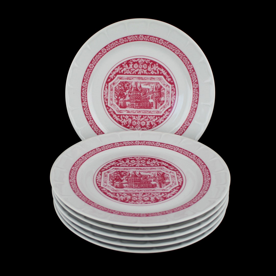 6 Rüdesheimer Kaffee Cake Plates Heinrich Porcelain Asbach - Etsy