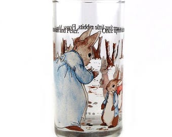 Verre à limonade Peter Rabbit pour enfant Beatrix Potter années 90