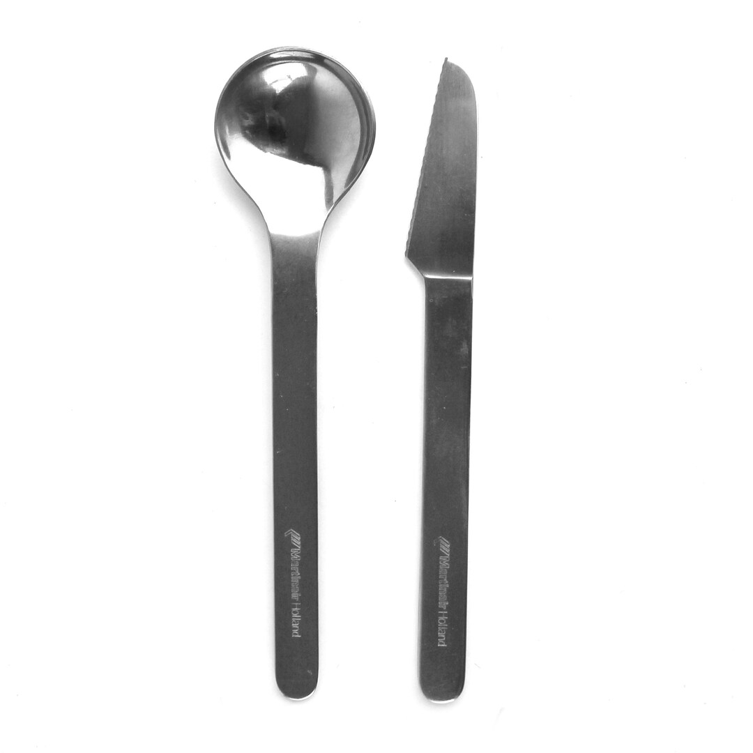 Airplane Cutlery Spoon and Knife Martinair Holland Etsy