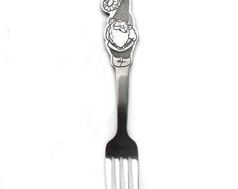 Vintage children&#39;s fork David the Gnome embossed cutlery 1988 retro children&#39;s cutlery
