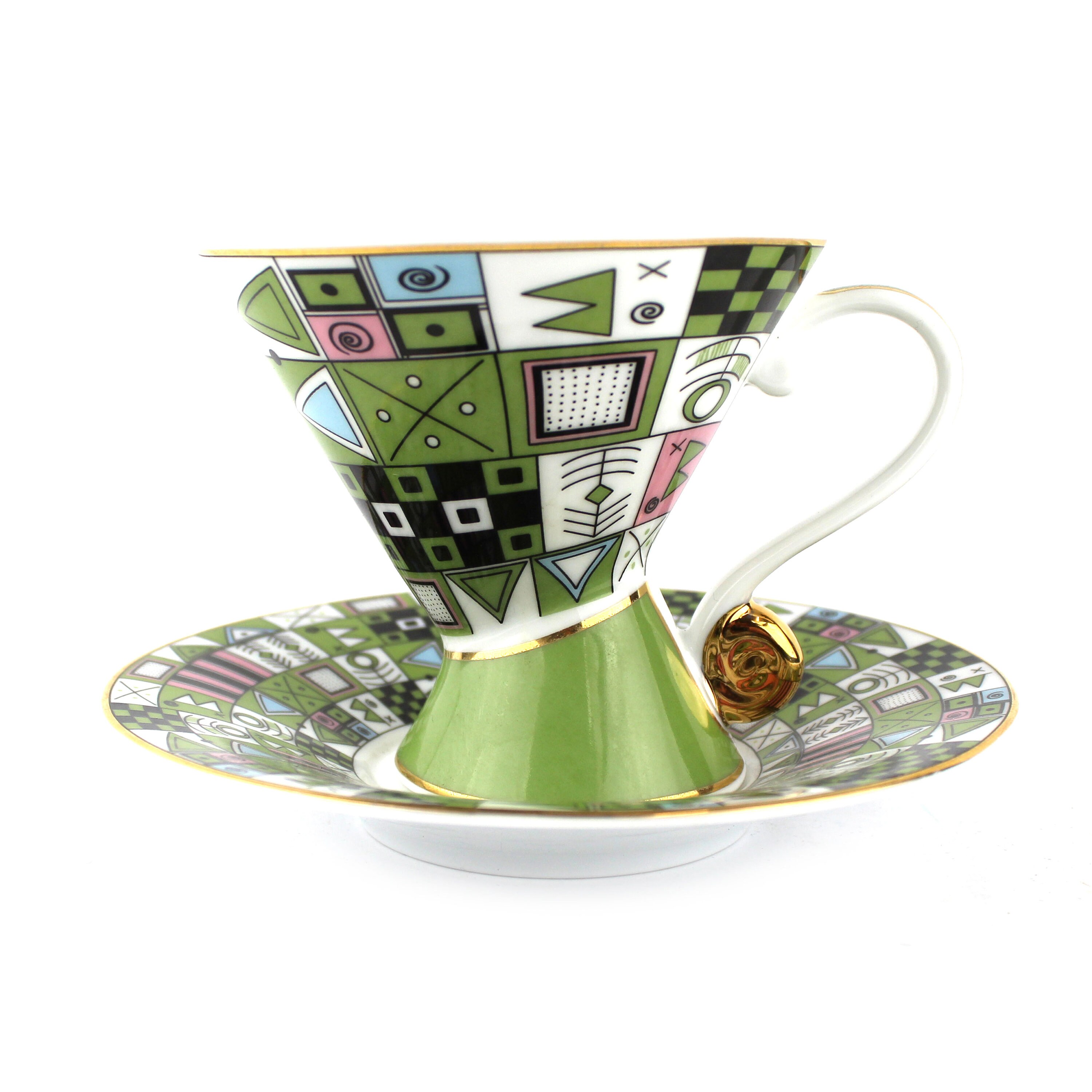 Tasse et soucoupe collection or porcelaine Chine