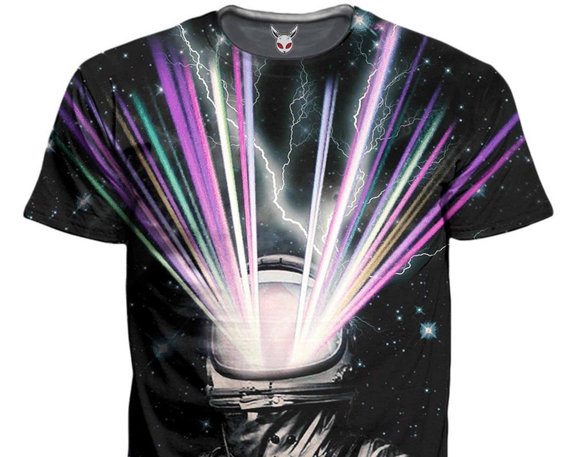 Discover 80's Astronaut Sci-Fi Retro Psychedelic Colorful Vibrant 3D Graphic T-Shirt