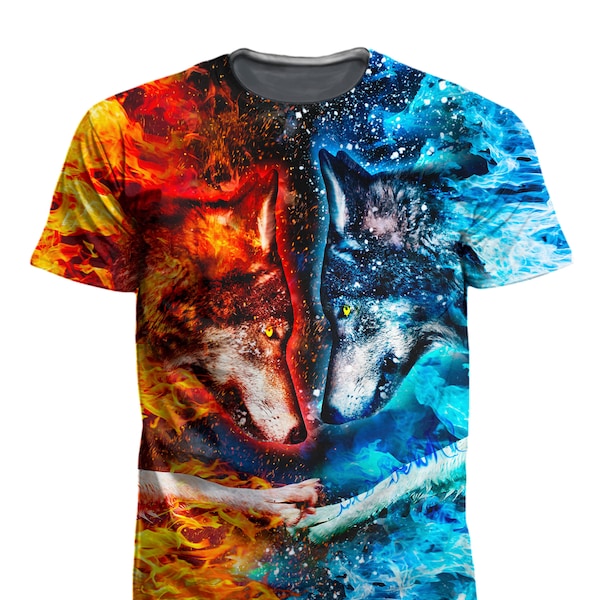 Galaxy Wolf Tshirt - Etsy