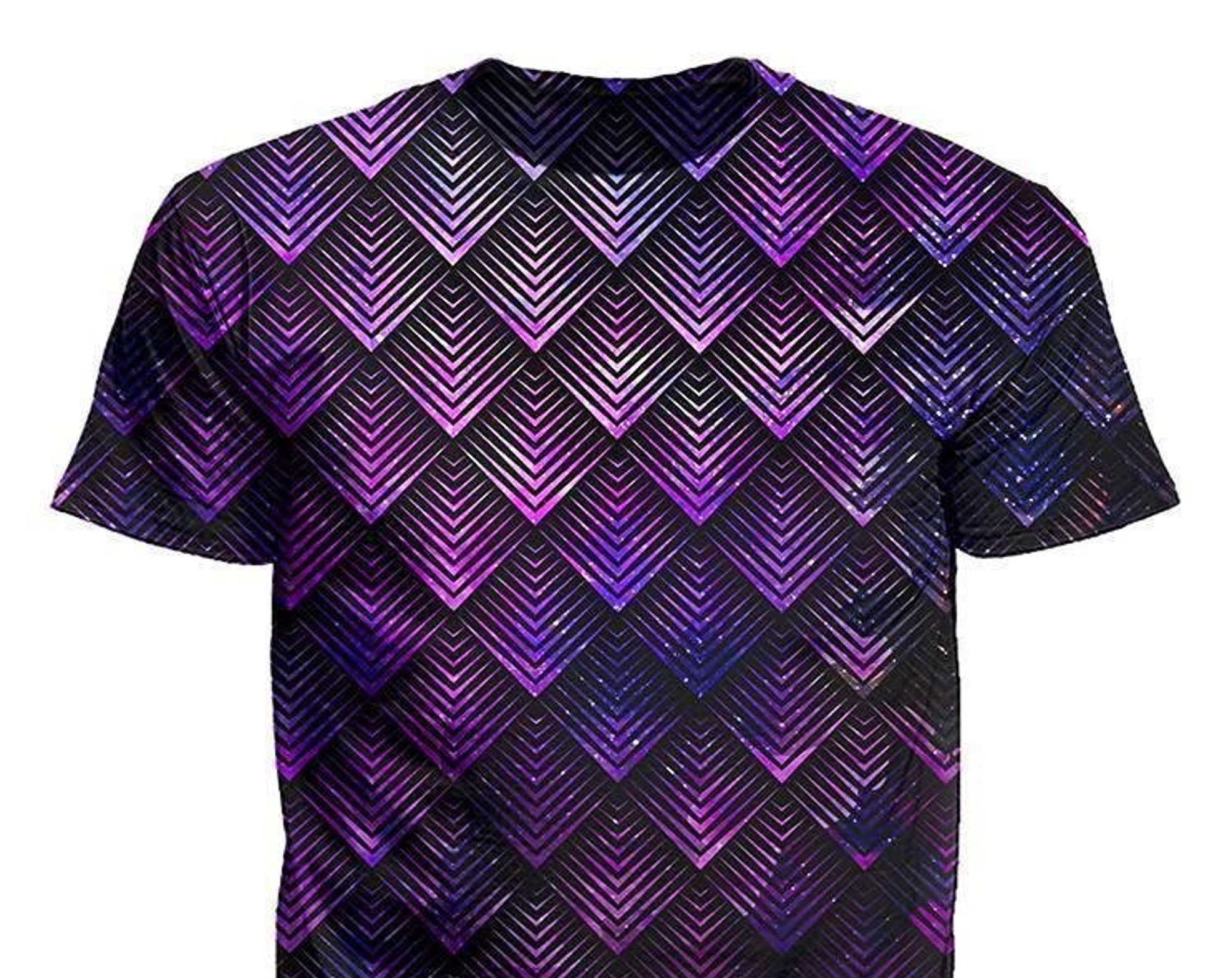 Discover Galactic Dragon Scale Abstract Psychedelic Colorful Vibrant 3D T-Shirt