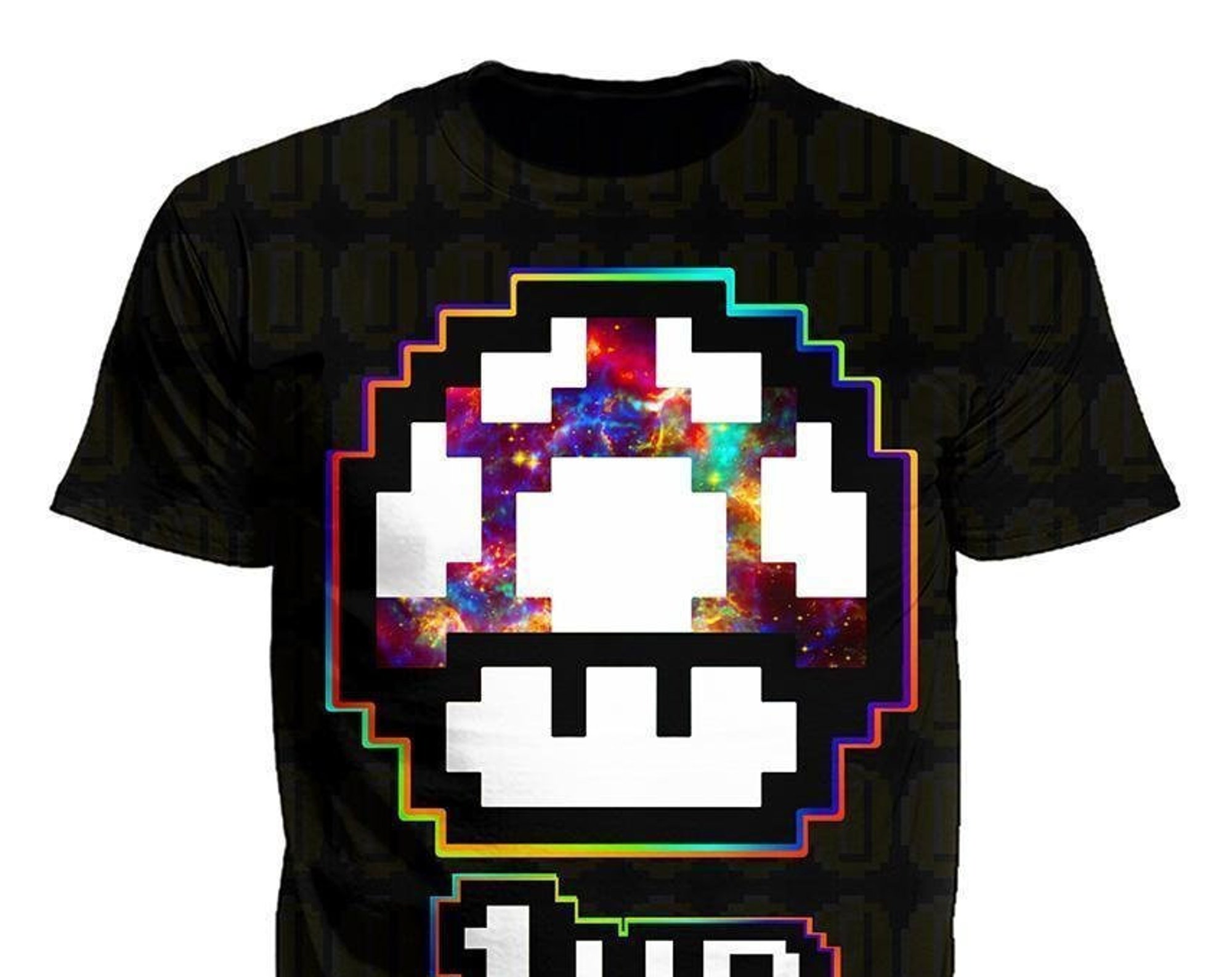 Discover Level Up Mushroom Retro Psychedelic Colorful Vibrant 3D T-Shirt
