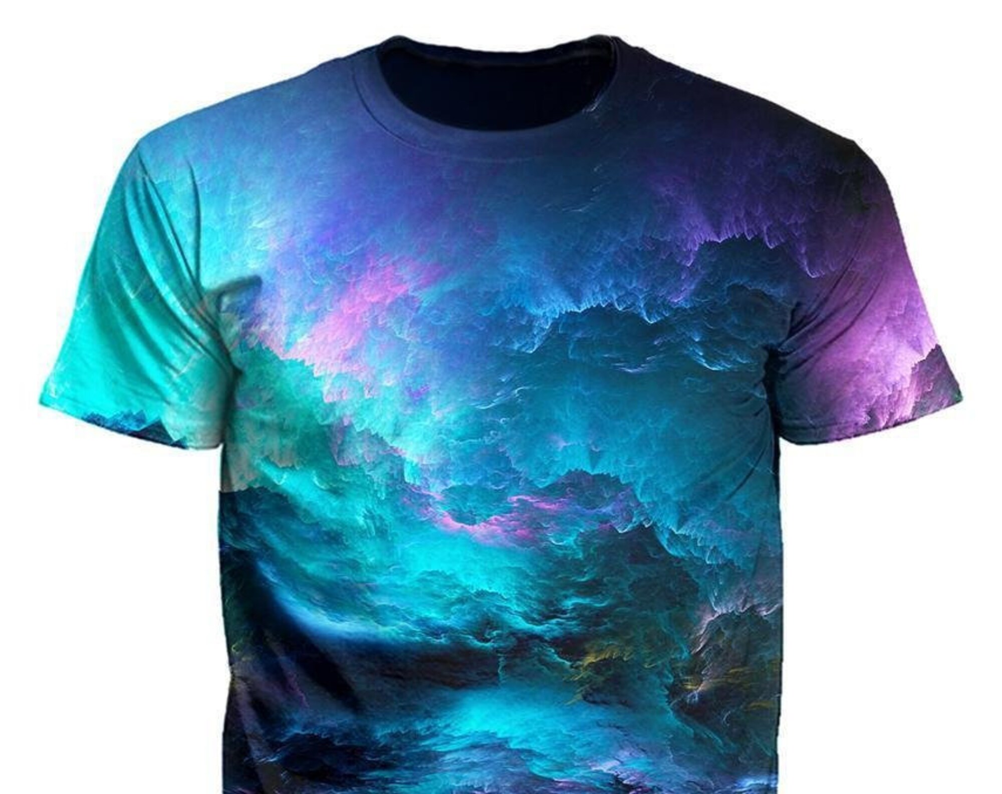 Dream Waves Abstract Psychedelic Colorful Vibrant 3D Graphic Print Unisex T-Shirt