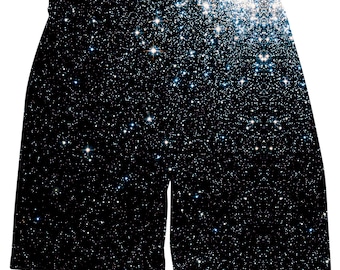 Deep Contact  All Over Graphic Print Casual Drawstring Men's Shorts for Raves, Festivals, and Streetwear
