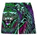 Acid Tiger Psychedelic All Over Graphic Print Drawstring Men's Shorts for Raves, Festivals, and Streetwear