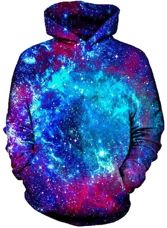 Blue Galaxy Celestial Cosmic Colorful Vibrant Unisex (front/back