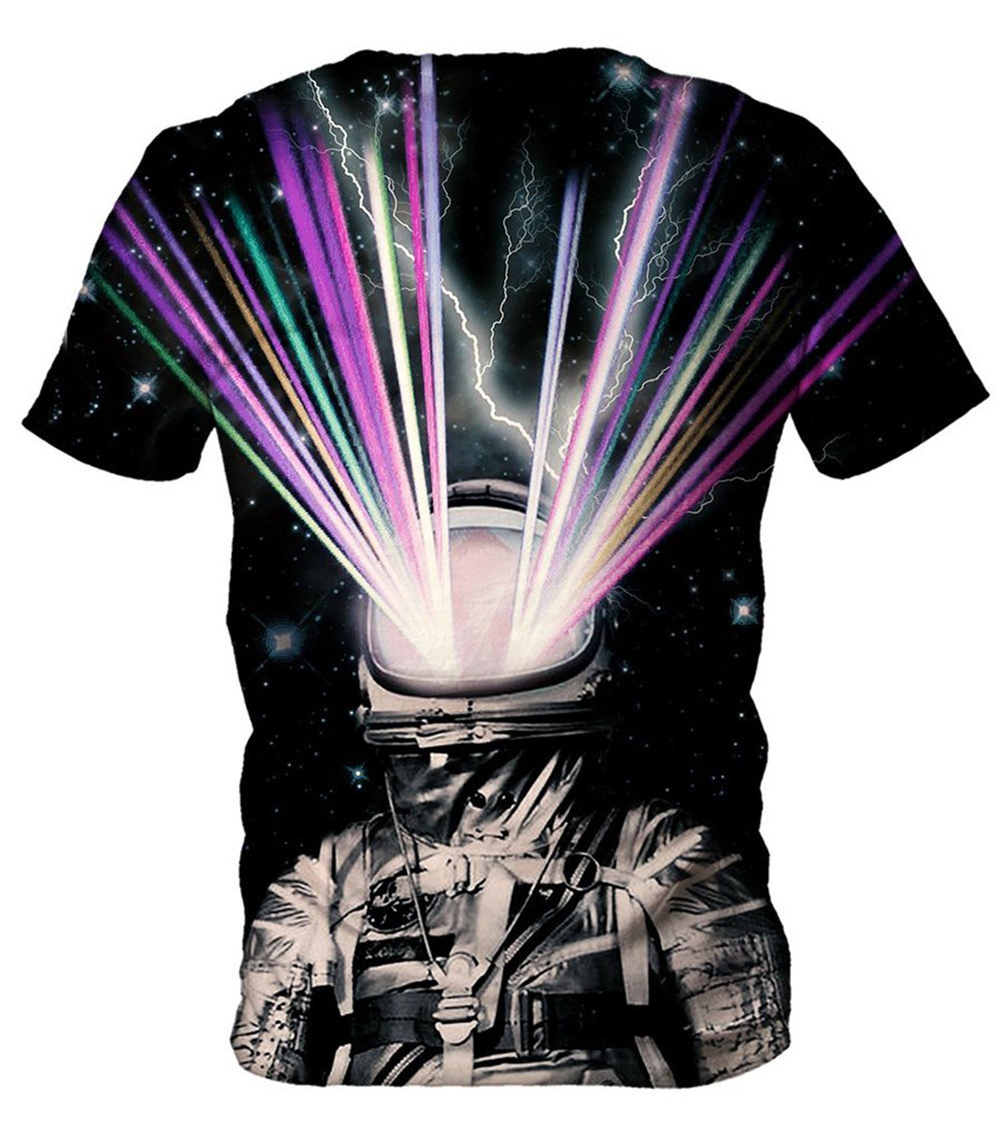 80's Astronaut Sci-Fi Retro Psychedelic Colorful Vibrant 3D Graphic T-Shirt
