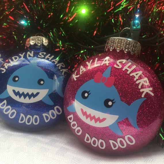 personalized baby shark ornament