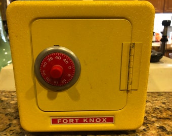 vintage toy safe bank