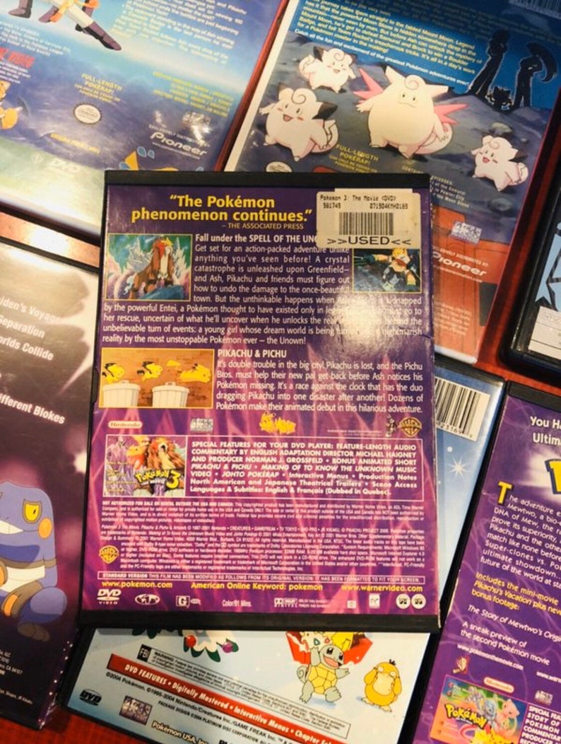 Lot Of 13 Pokemon Dvds The First Movie Pikachu U19s Winter Vacation Used Lot Of 13 Pokemon Dvds The First Movie Pikachu U19s Winter Vacation Used