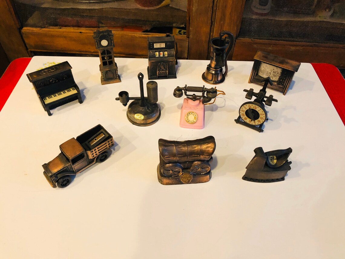 11 Vintage Collectible Metal Die Cast Miniatures / Pencil | Etsy