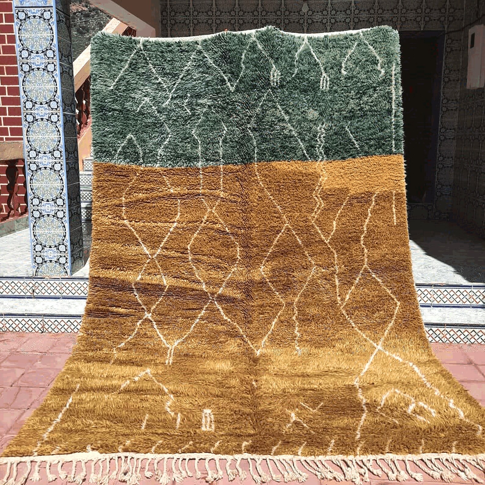 Mrirt rug Moroccan rug Boho rug Berber rug Azilal rug Etsy