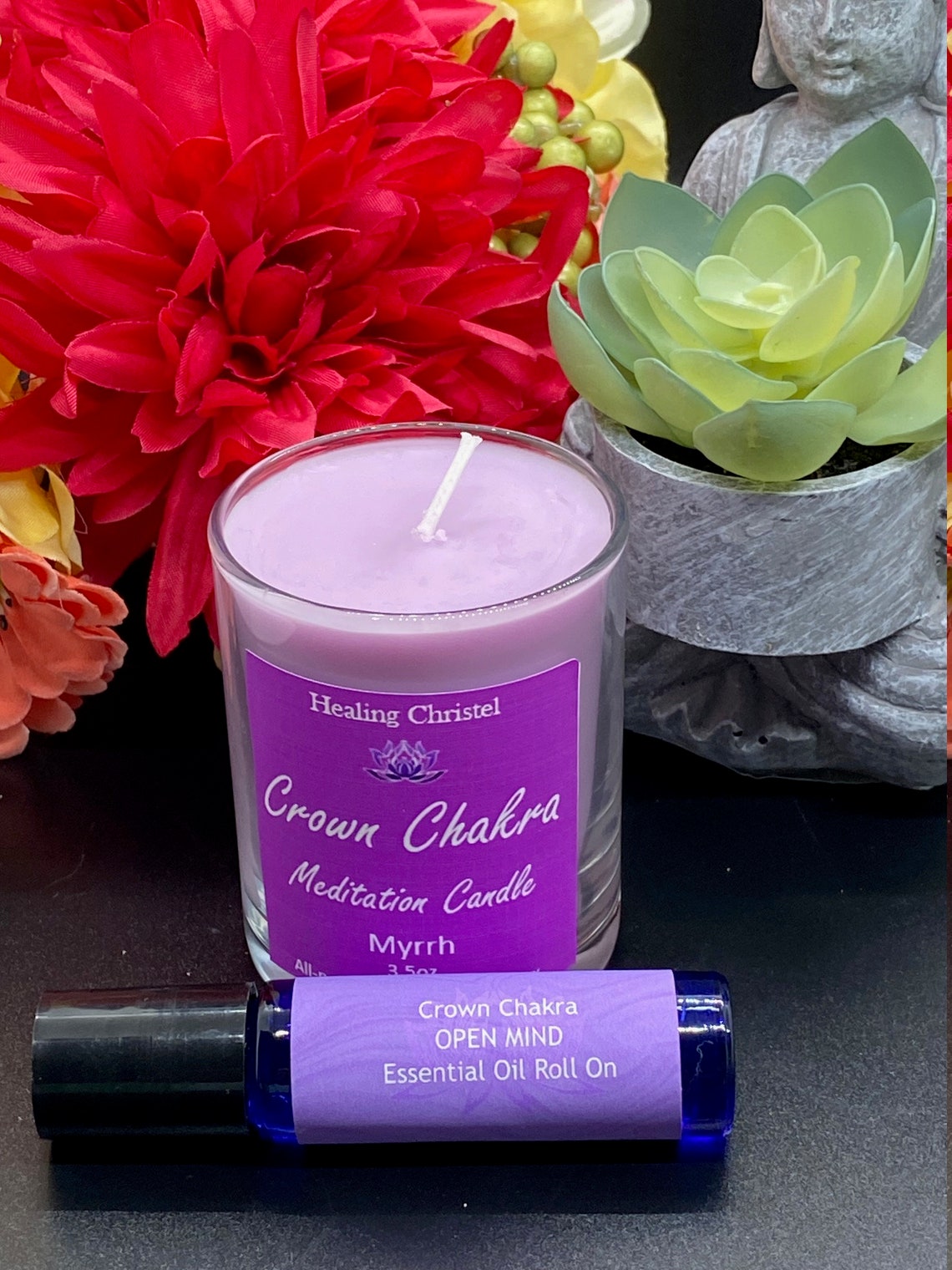 7 Chakras Intention Candle Set Balancing Healing Etsy