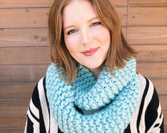 100% Wool Aquamarine Scarf