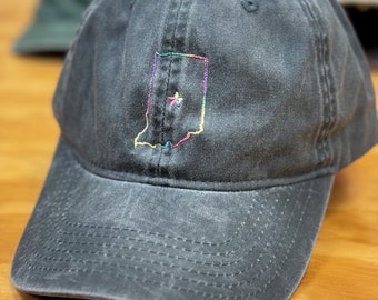 State Outline Hat | State Hat | Custom State Hat | Personalized State Hat | Home State Hat
