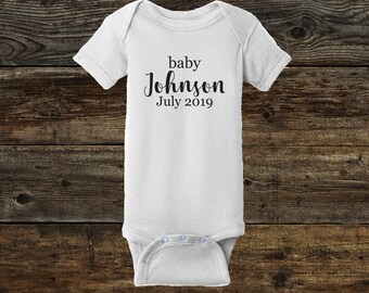Baby Announcement Bodysuit | Baby Coming Soon