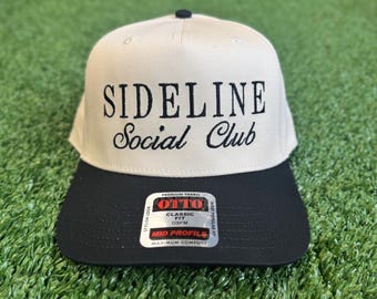 Sideline Social Club Hat | Funny Soccer Hat | Social Club Hat | Dad Hat | Mom Hat | Sports Hat | Embroidered Sports Hat