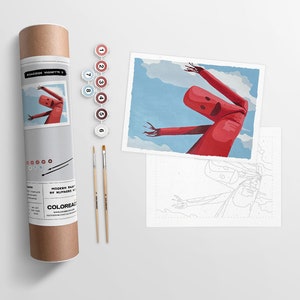 Roadside Vignette II Kit  |  Modern Paint By Numbers Kit