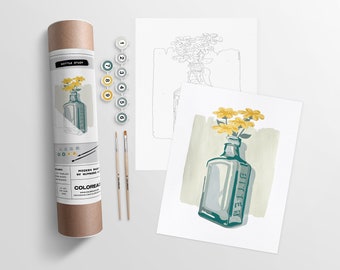 Bottle Study  |  Modern Paint By Numbers Kit