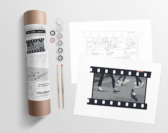 City Street Vignette | Modern Paint By Numbers Kit