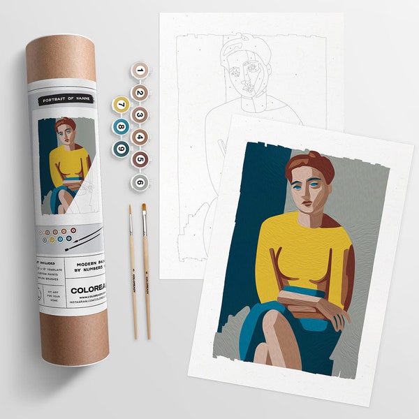 Portrait of Hanne - Modern paint by numbers kit