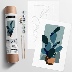 Potted Cactus | Modern Paint By Numbers Kit