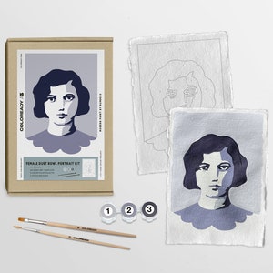 Female Dust Bowl Portrait | Modern Paint By Numbers Kit