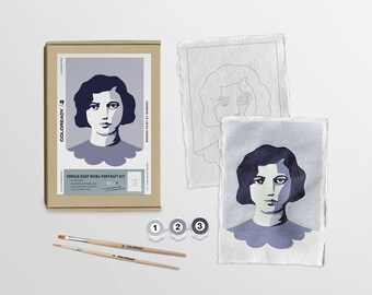 Female Dust Bowl Portrait | Modern Paint By Numbers Kit
