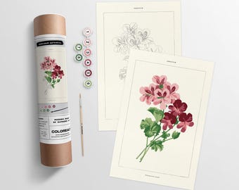 Geranium Botanical | Modern Paint By Numbers Kit