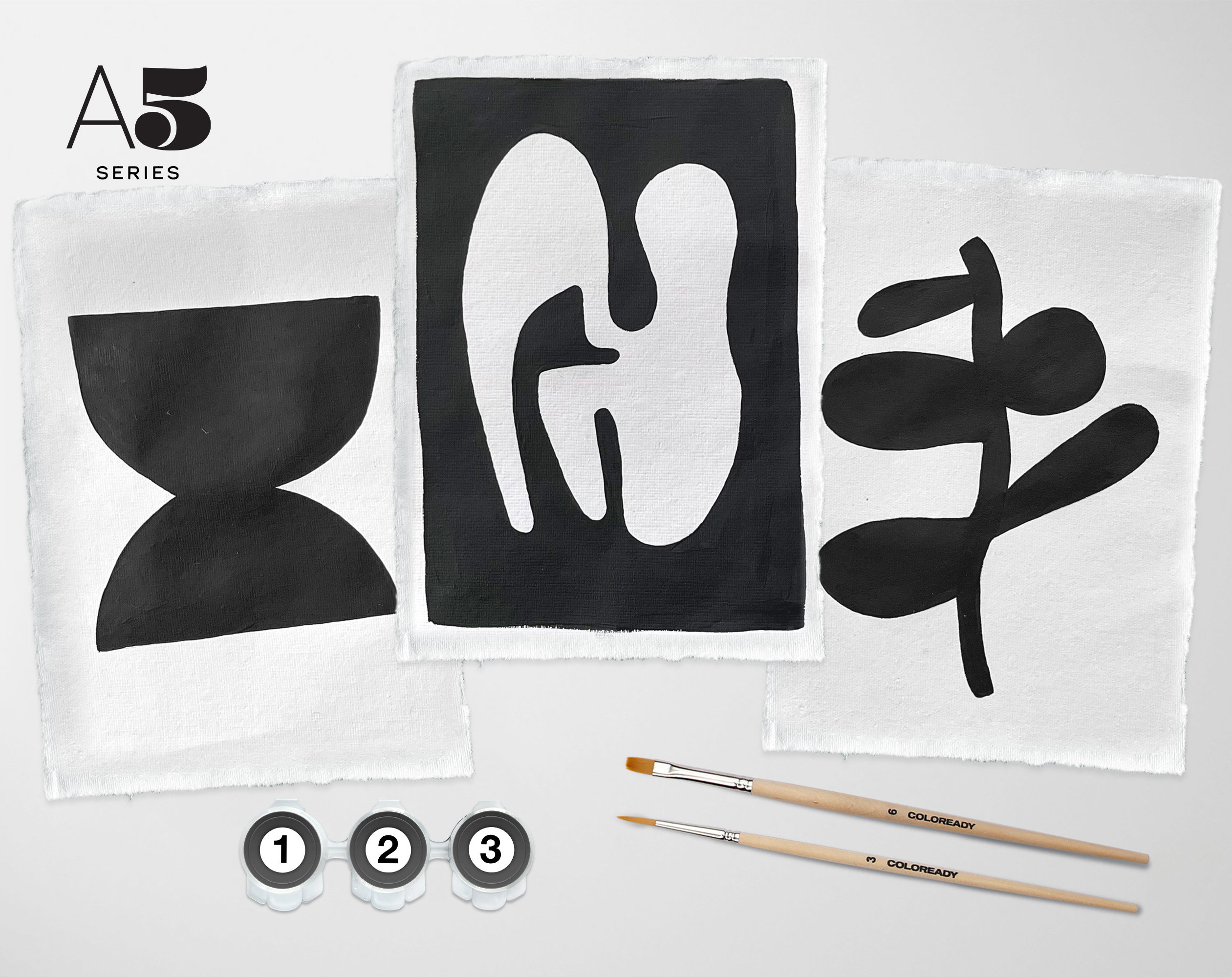 Modernist Shapes Modern Paint by Numbers Kit Etsy