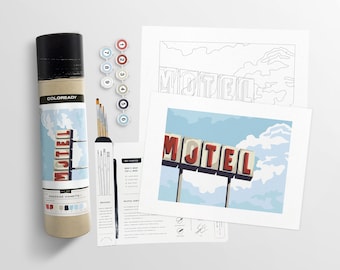 Roadside Vignette I Kit  |  Modern Paint By Numbers Kit