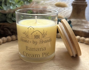 Banana Cream Pie Simple Candle | Soy Wax Candle | Strong Candles | Farmhouse Candles | Gifting Candles | Natural Candle