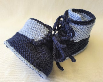 Babyschuhe dunkelblau/hellblau