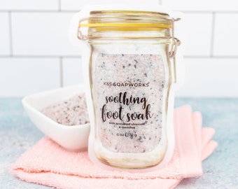 Soothing Foot Soak, Pedicure Self Care, Spa Gift, 6 oz