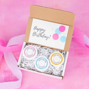 Body Butter Birthday Gift Set, Choose 3 Scents, Lotion, Self Care, Hug in a Box, Care Package, Birthday Gift image 2