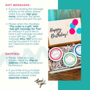 Body Butter Birthday Gift Set, Choose 3 Scents, Lotion, Self Care, Hug in a Box, Care Package, Birthday Gift image 9