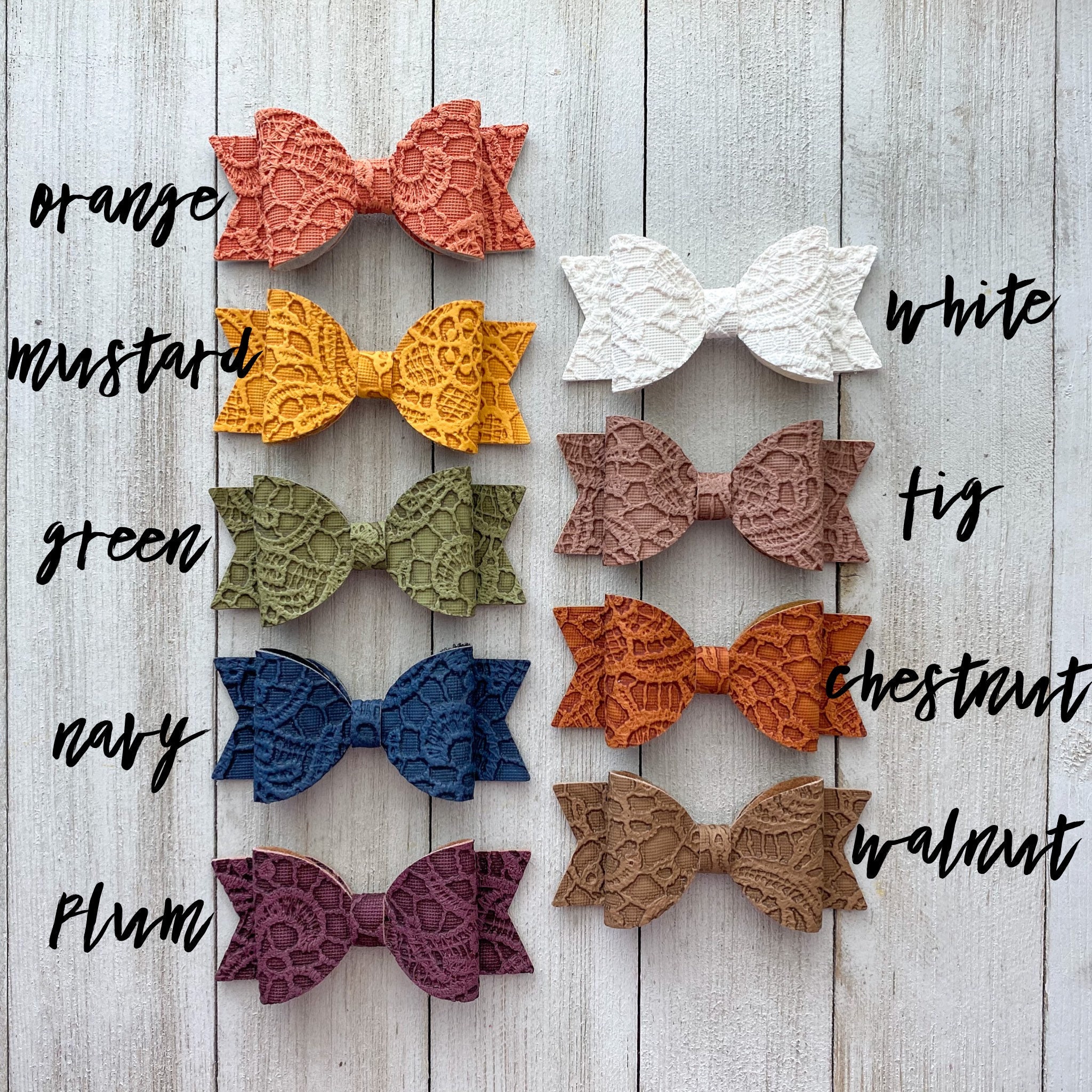 Leather Bows Leather Hair Bows Toddler Hair Bows Fall Etsy