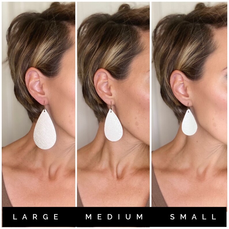 Leather earrings leather teardrop earrings, teardrop earrings