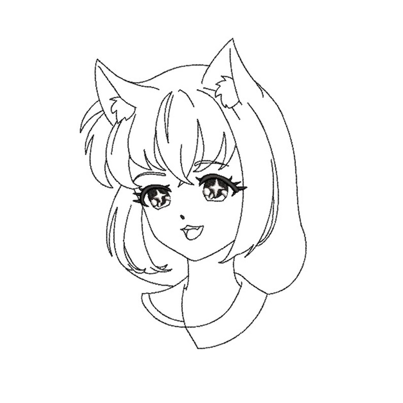 Anime manga embroidery design embroidery sybju art line  etsy Anime manga embroidery design embroidery sybju art line  etsy