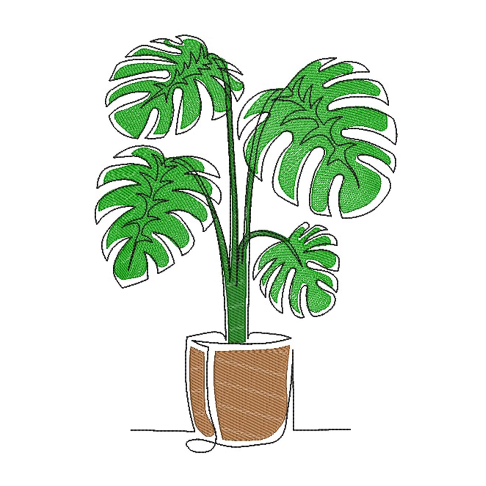 Monstera embroidery design embroidery flower pattern  etsy Monstera embroidery design embroidery flower pattern  etsy