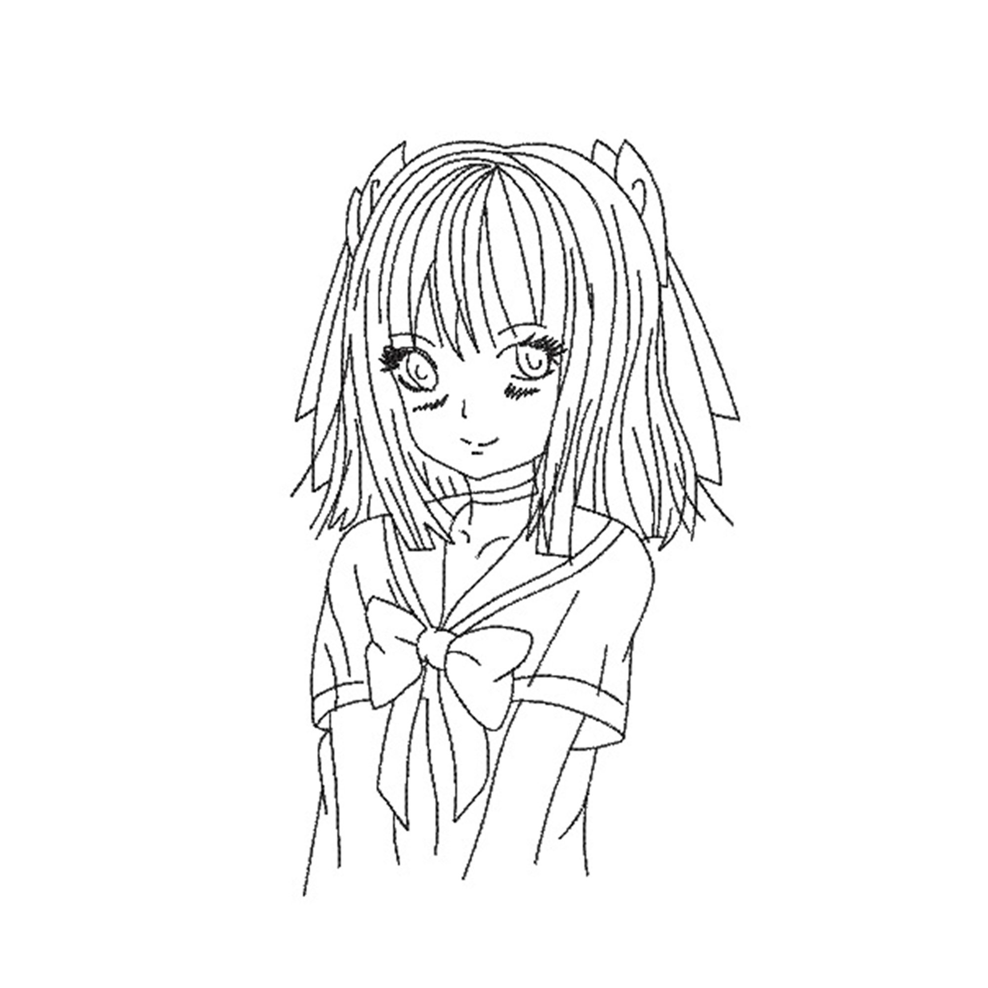 anime embroidery shirt