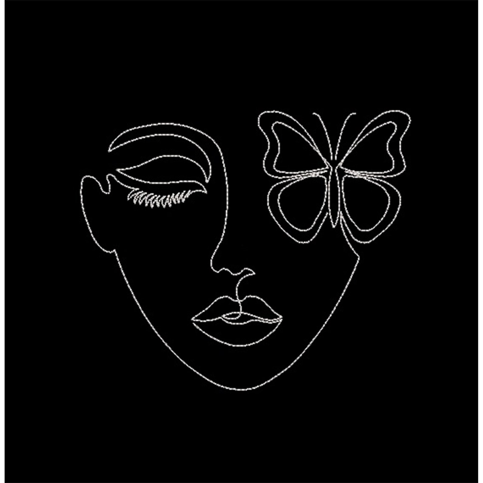 Face Woman Embroidery Design Embroidery Pattern Of A Woman Etsy