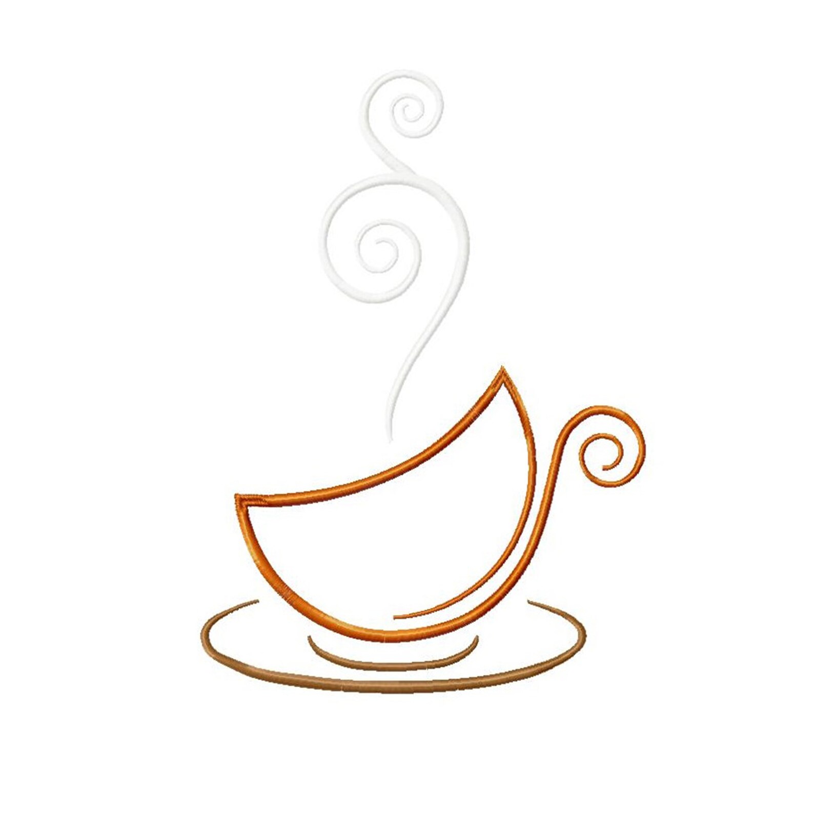 Coffee Cup Embroidery Design Embroidery Coffee Pattern for Etsy