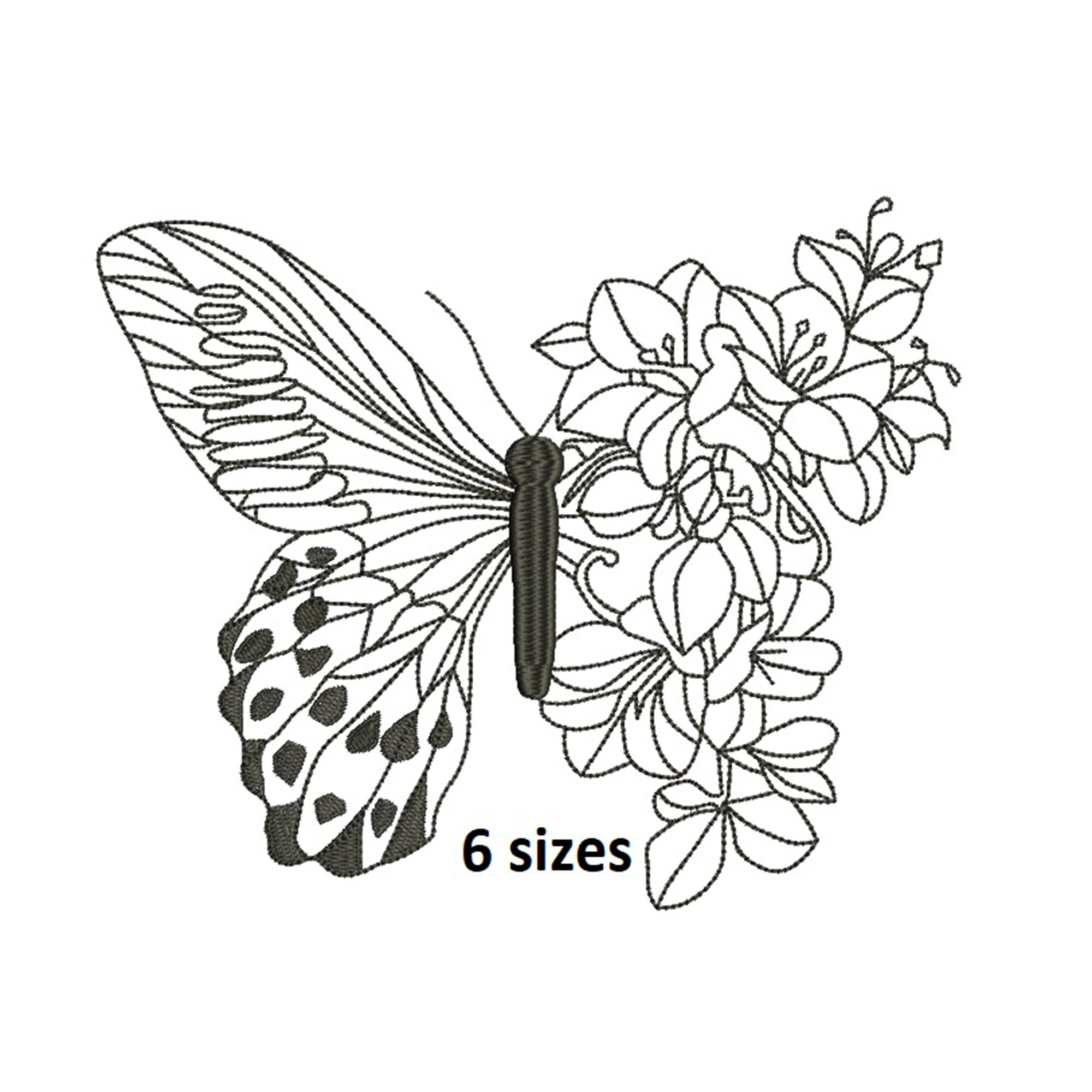 Butterfly design machine embroidery butterfly wings Etsy