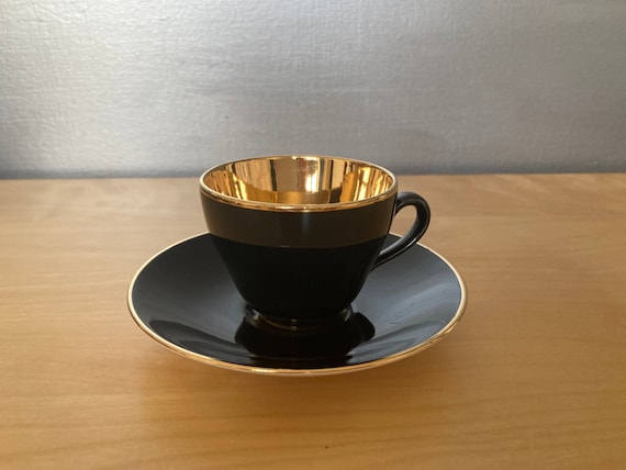 black and gold espresso cups