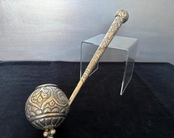 Ceremonial silver water scoop or ladle